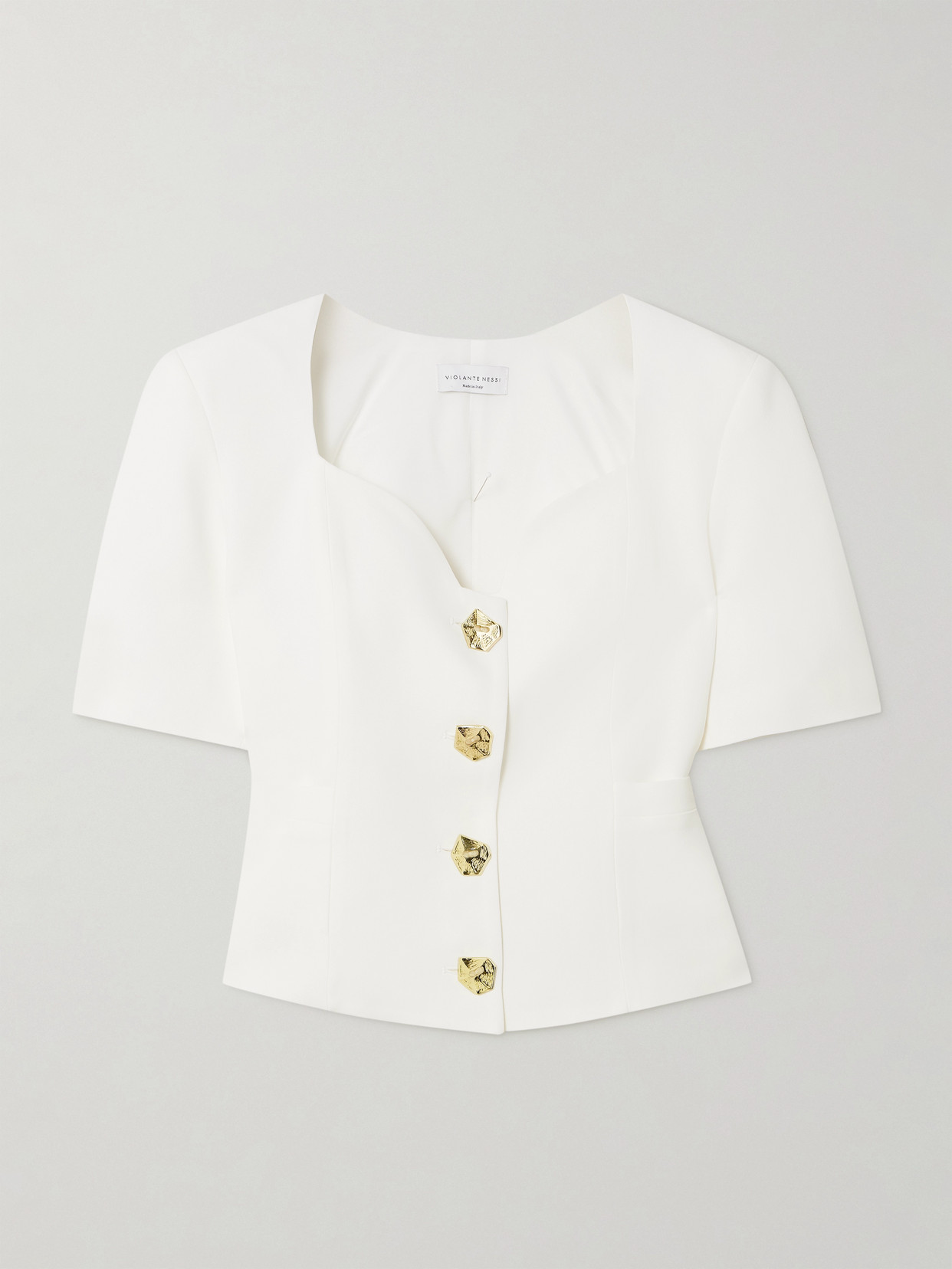 Violante Nessi Serrier Crepe Blouse In White