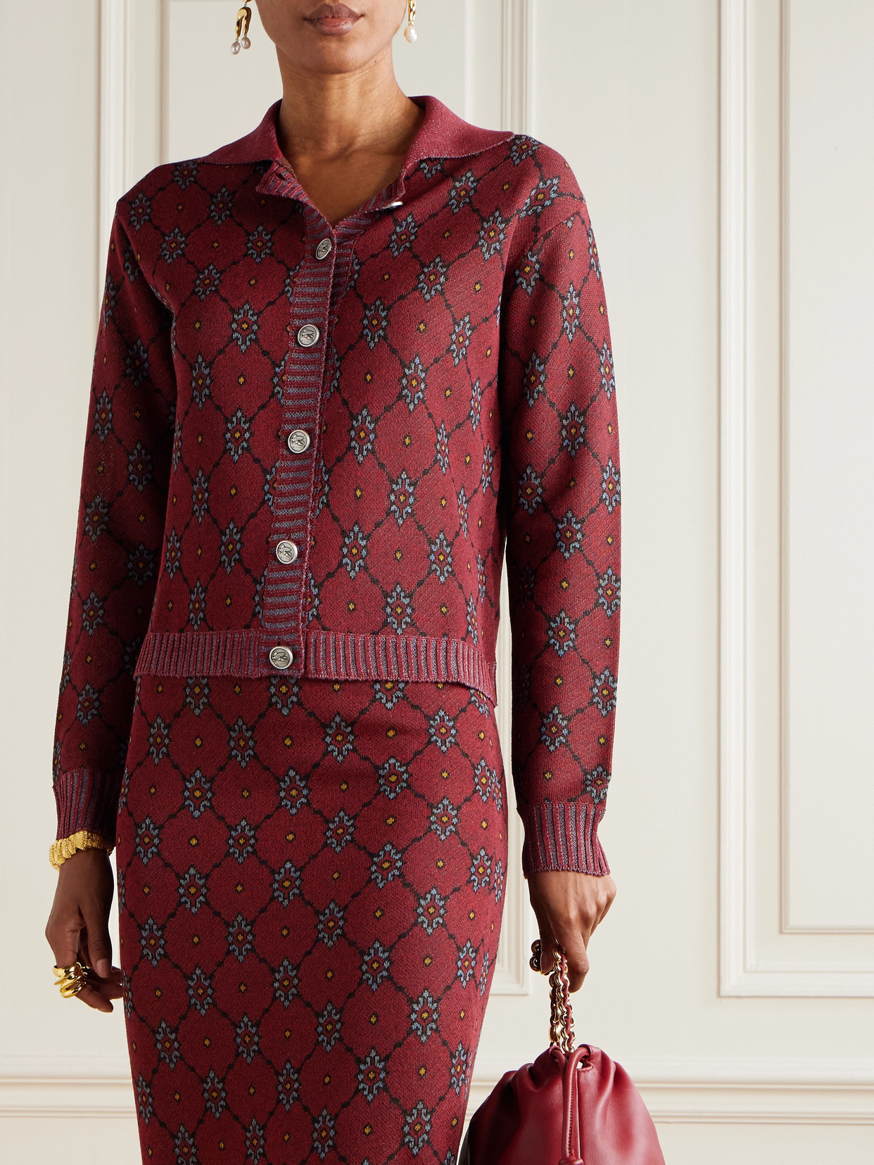 Etro Jacquard-knit Cardigan