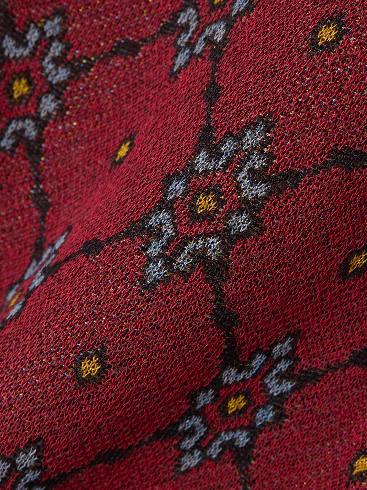 Etro A-line Viscose Blend Knitted Midi Skirt In Burgundy