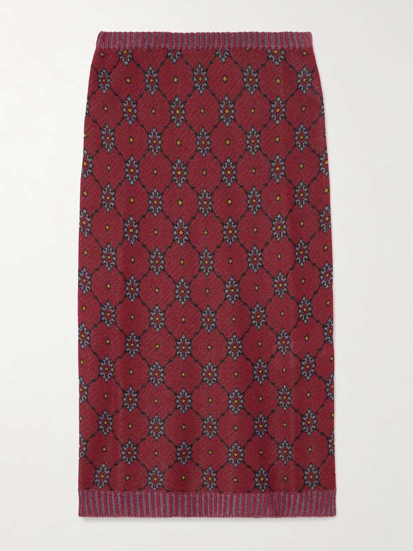 Etro Jacquard-knit Midi Skirt