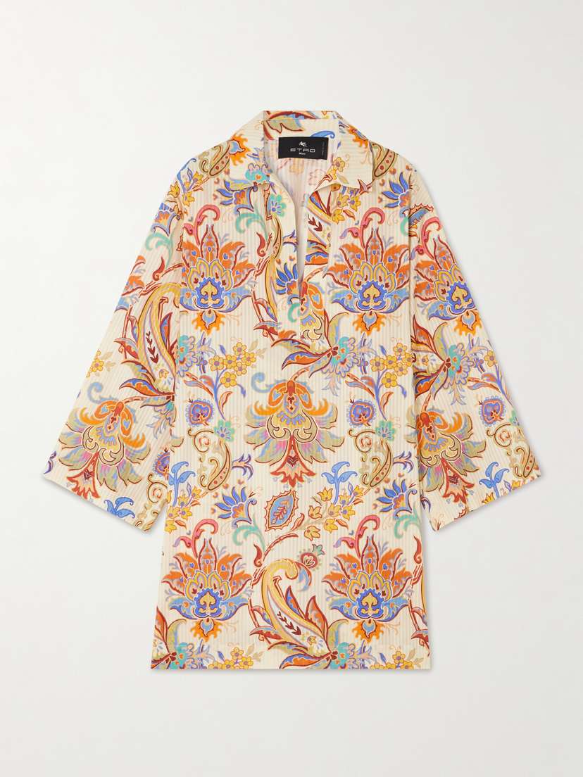 Etro Paisley-print Cotton And Silk-blend Tunic