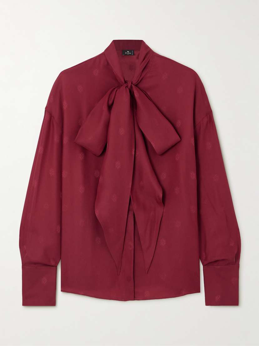 Etro Pussy-bow Silk-jacquard Blouse