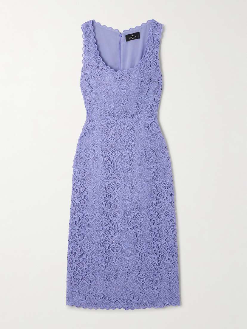 Etro Scalloped Guipure Lace Midi Dress