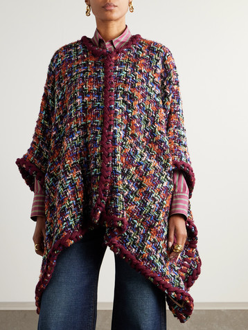 Etro Tweed poncho