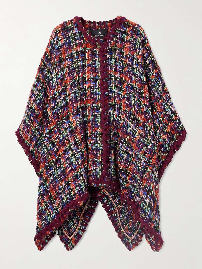 Etro Tweed Poncho