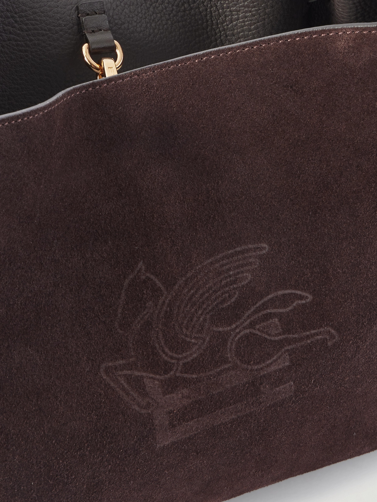 Etro Libra Leather-trimmed Suede Tote