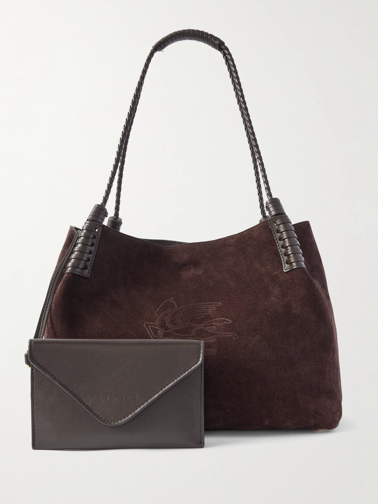 Etro Libra Leather-trimmed Suede Tote