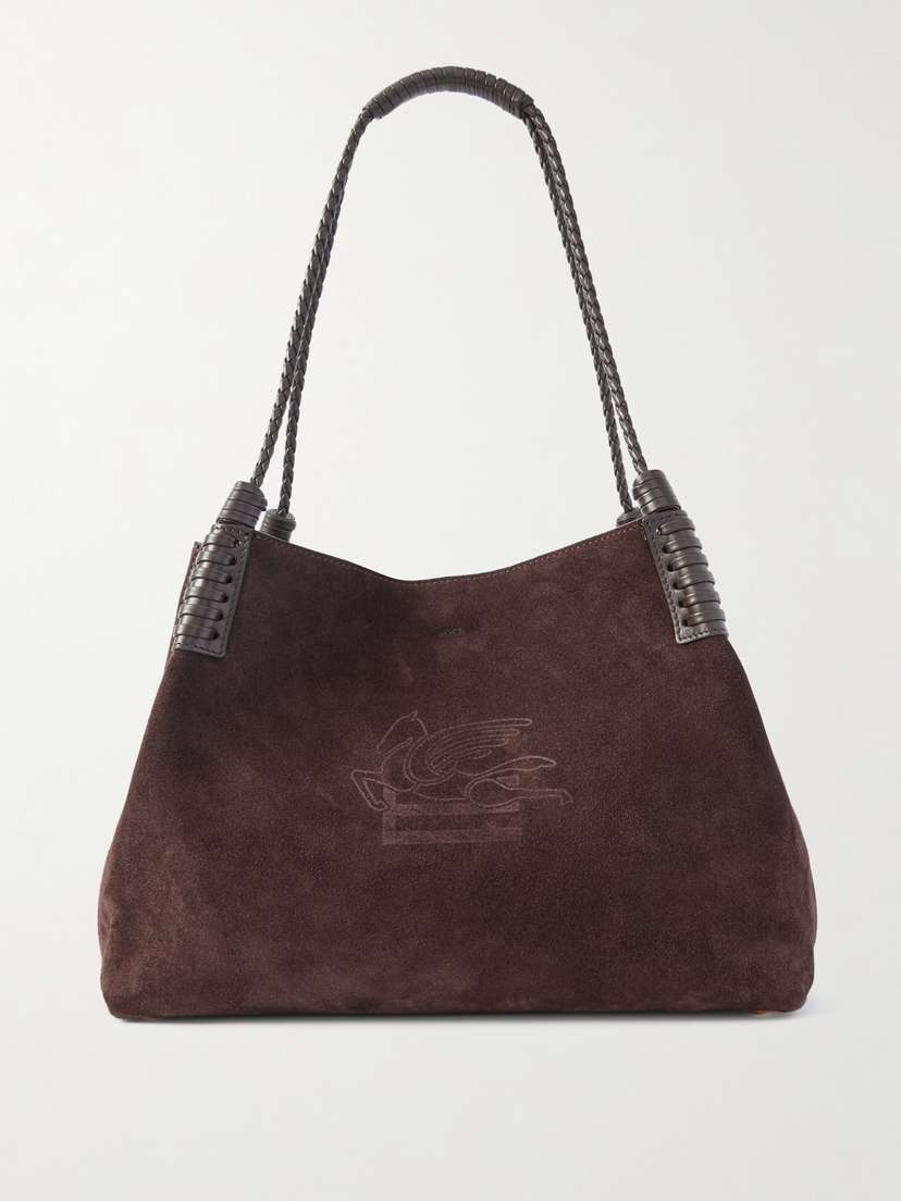 Etro Libra Leather-trimmed Suede Tote