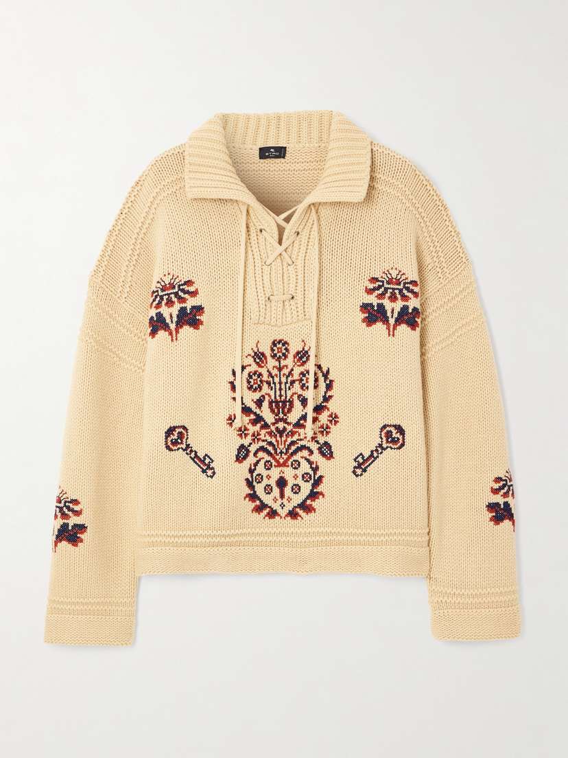Etro Wool And Cashmere-blend Polo Sweater
