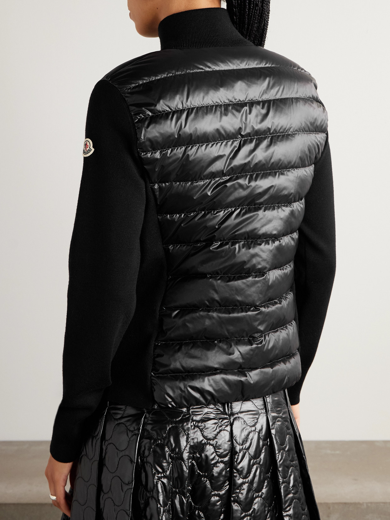 And Quilted Shell Down Cardigan