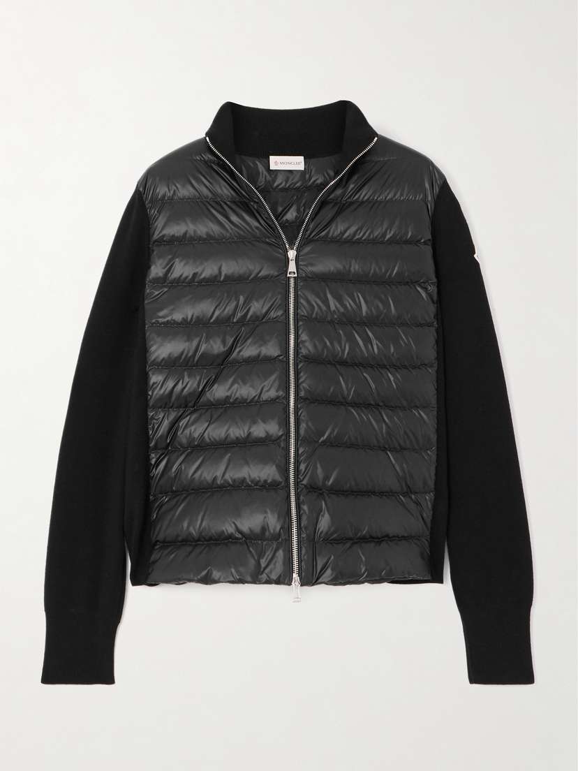 Moncler Wool And Quilted Shell Down Cardigan