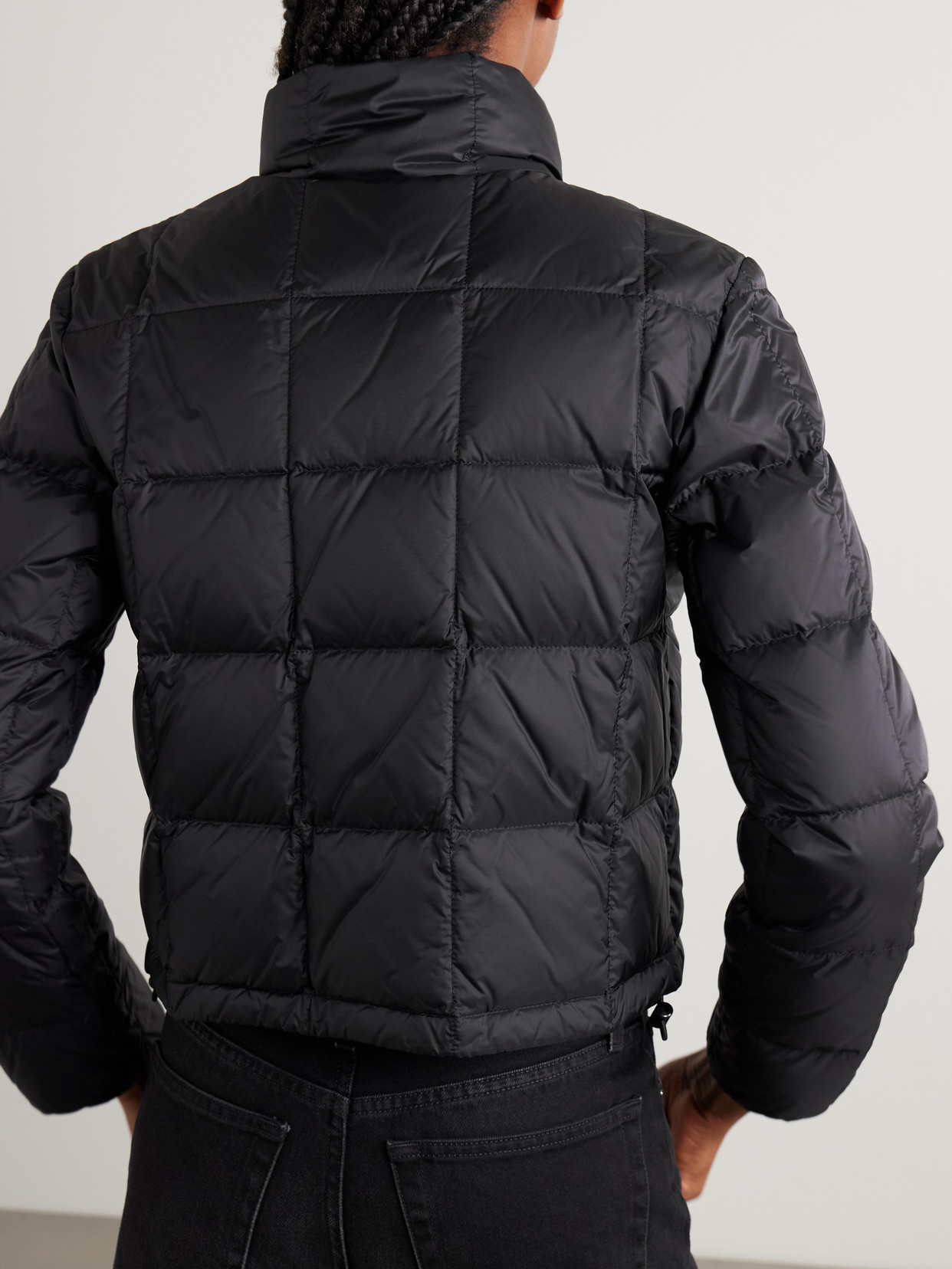 Moncler Jarcieu Braided Cord-trimmed Quilted Shell Down Jacket In Black