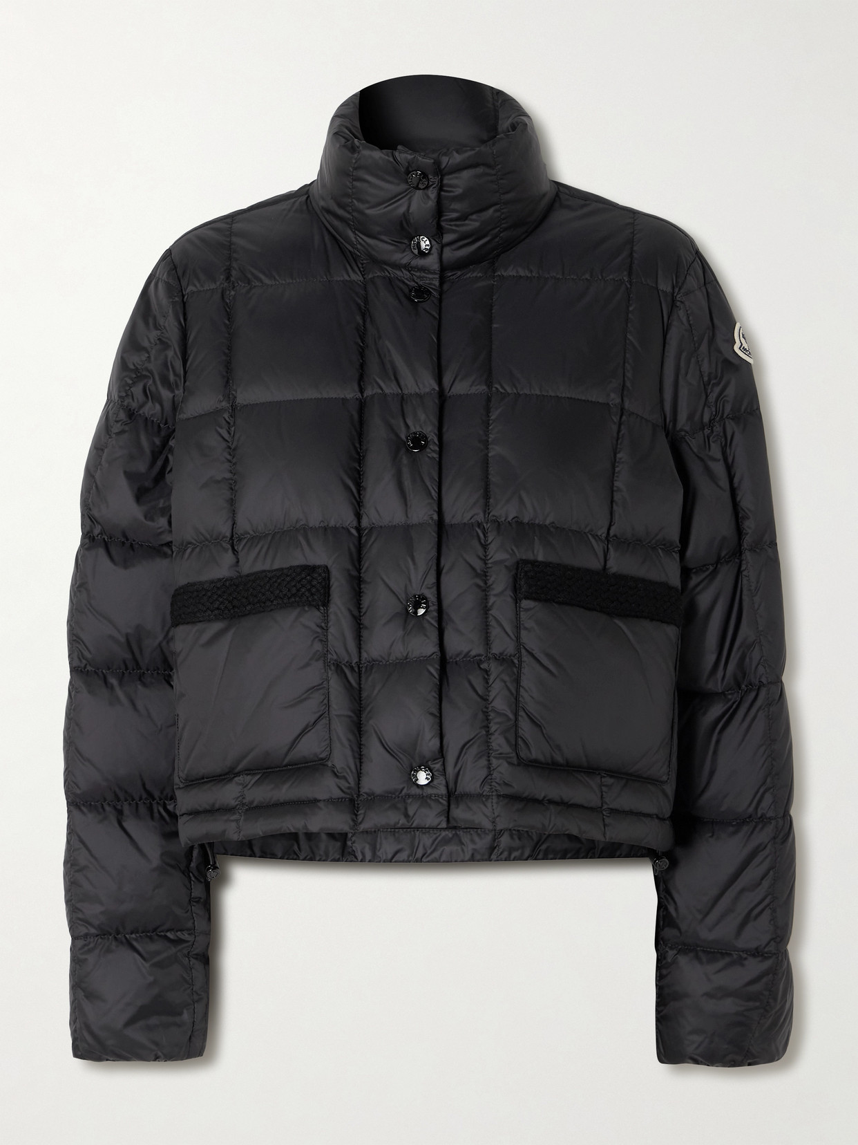 Moncler Jarcieu Braided Cord-trimmed Quilted Shell Down Jacket In Black