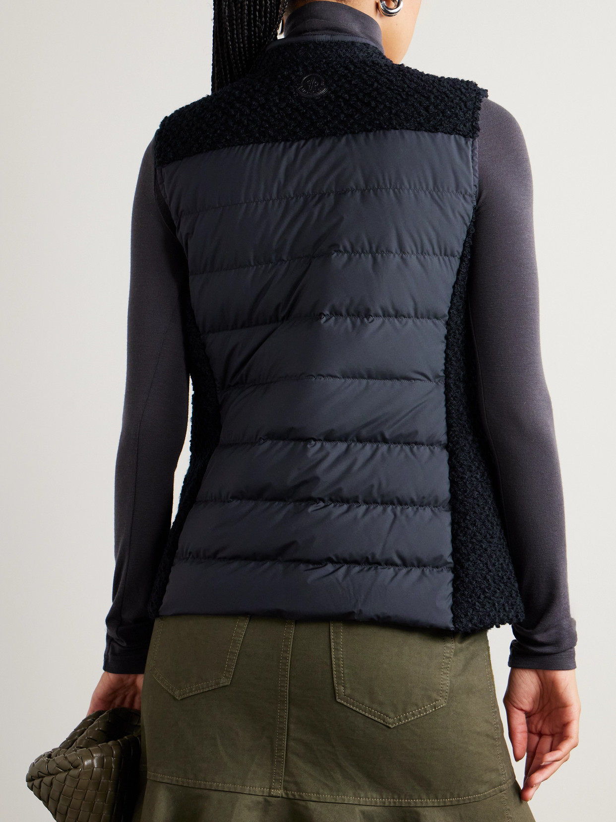 Fallavier Appliquéd Quilted Shell And Wool-Bouclé Down Vest