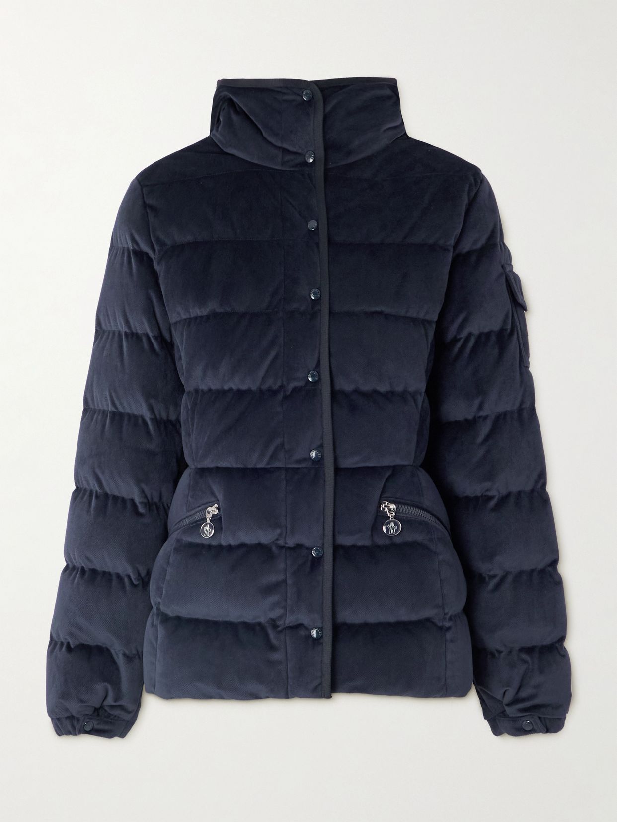 Barante quilted velour hooded down jacket