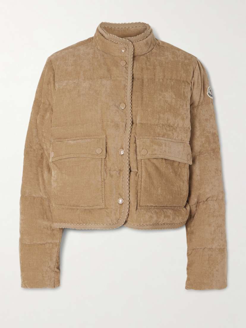Moncler Essarts Ricrac-trimmed Quilted Padded Down Corduroy Jacket