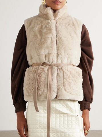 Moncler Joui belted plush down gilet