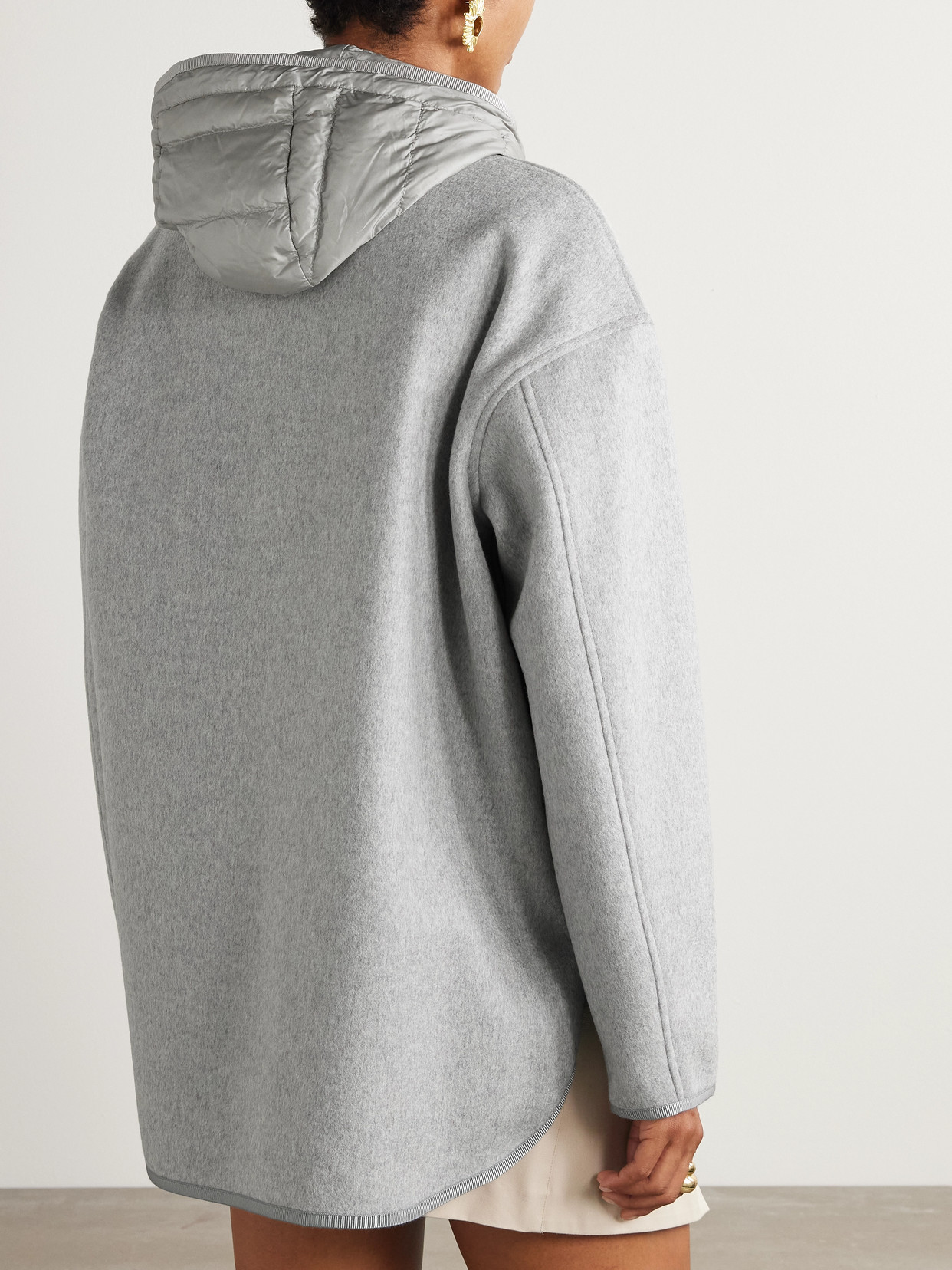 Moncler Reposse Convertible Wool And Cashmere-blend Jacket