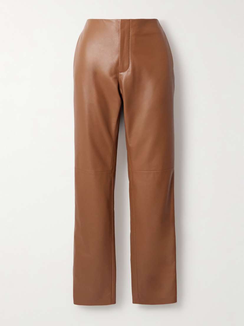Ralph Lauren Collection Benjamen Leather Slim-leg Pants