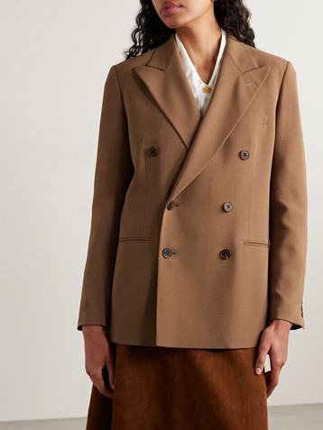 Ralph Lauren Collection Harlee double-breasted crepe blazer