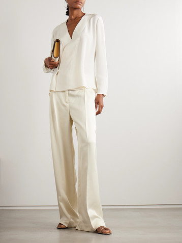 Ralph Lauren Collection Liora wrap-effect silk crepe de chine blouse