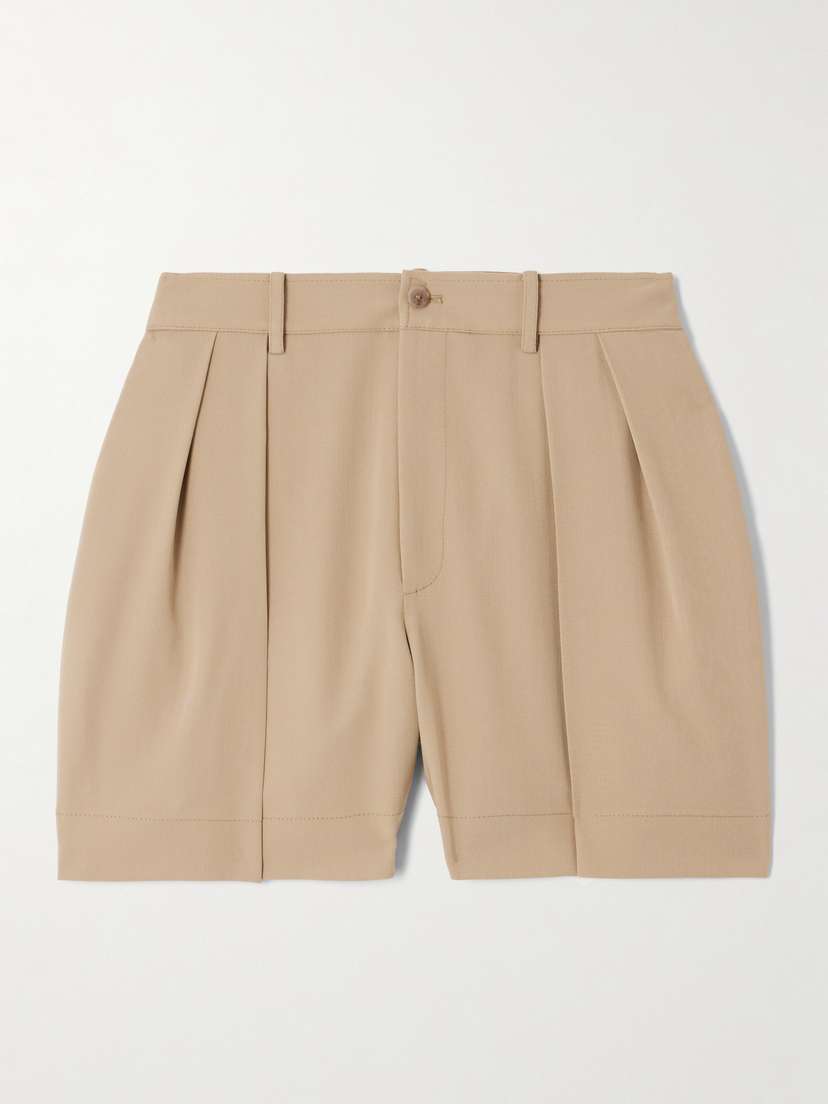Ralph Lauren Collection Sherri Pleated Wool Shorts