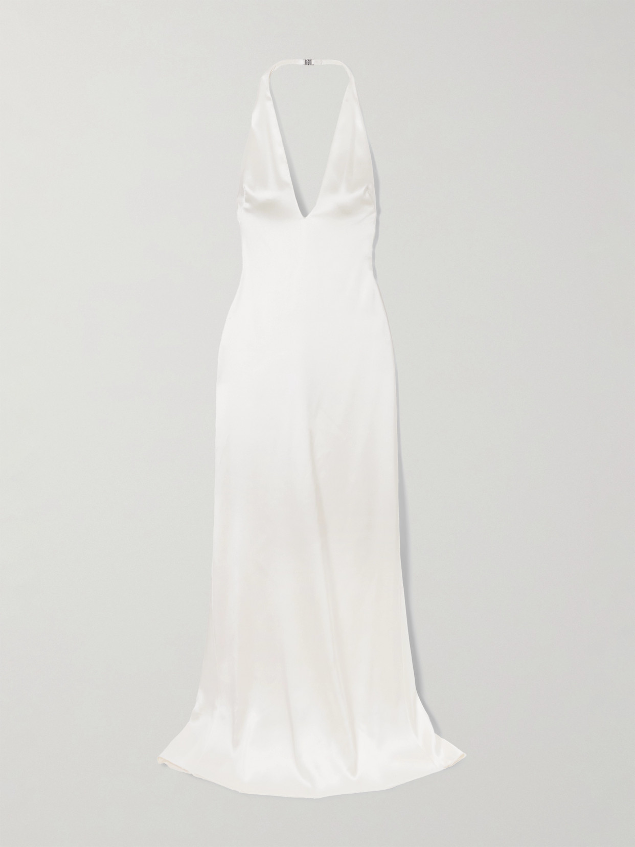 Ralph Lauren Cladwell Open-back Satin Halterneck Gown