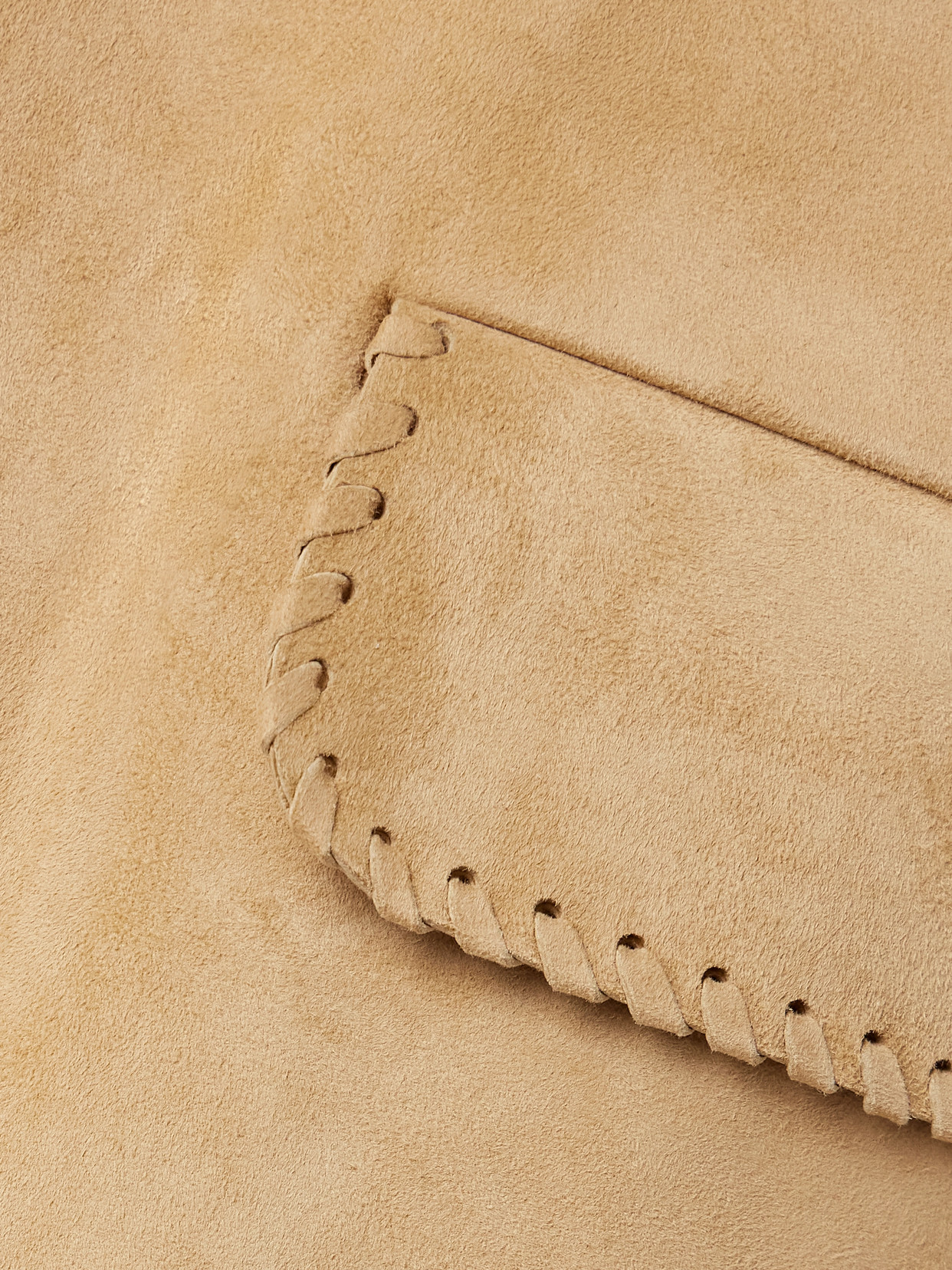 Ralph Lauren Ryland Fringed Suede Jacket In Brown