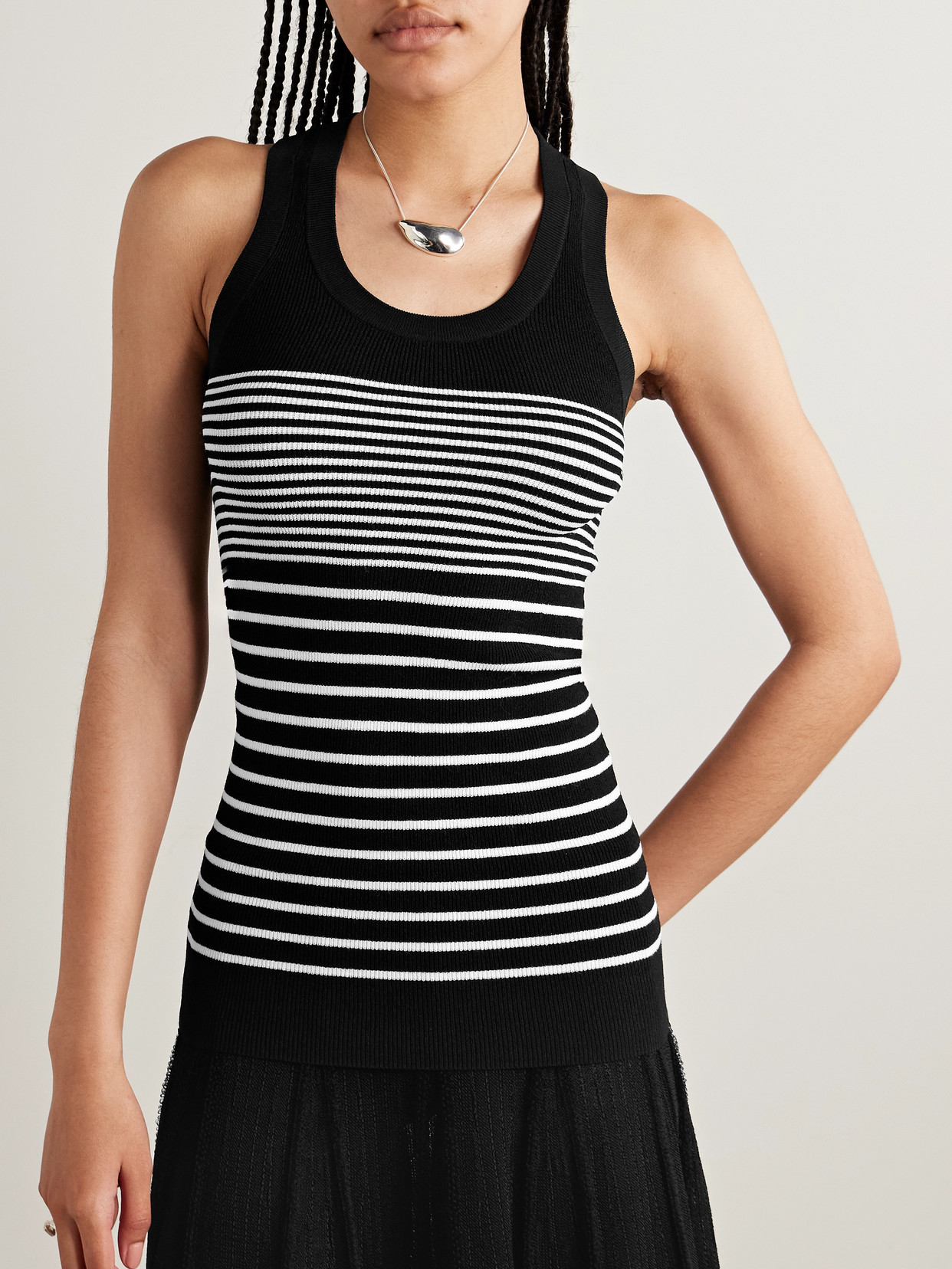 Shop Proenza Schouler Roberts Striped Stretch-knit Tank