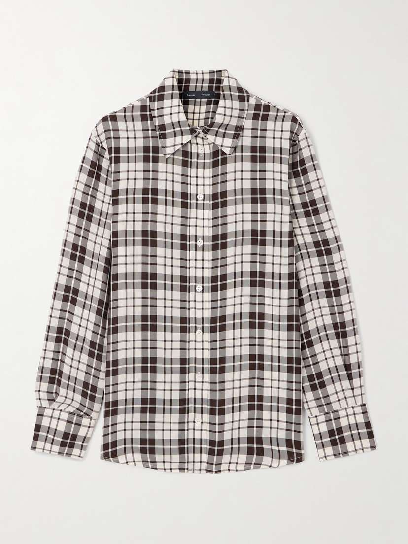 Proenza Schouler Bronwen Checked Twill Shirt