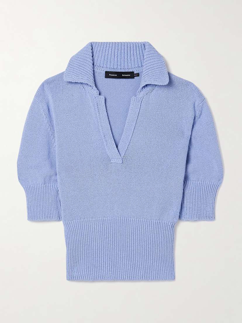 Proenza Schouler Reeve Cotton-blend Polo Sweater