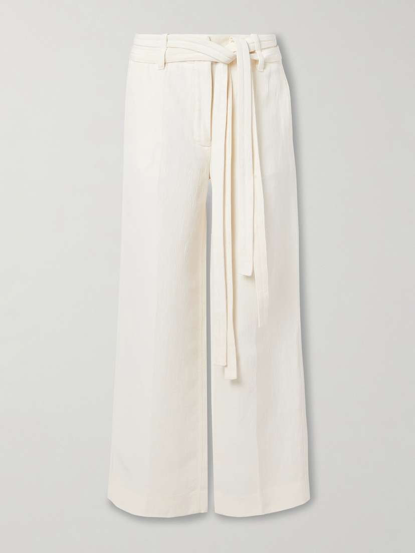 Proenza Schouler Maggi Belted Cloqué Wide-leg Pants