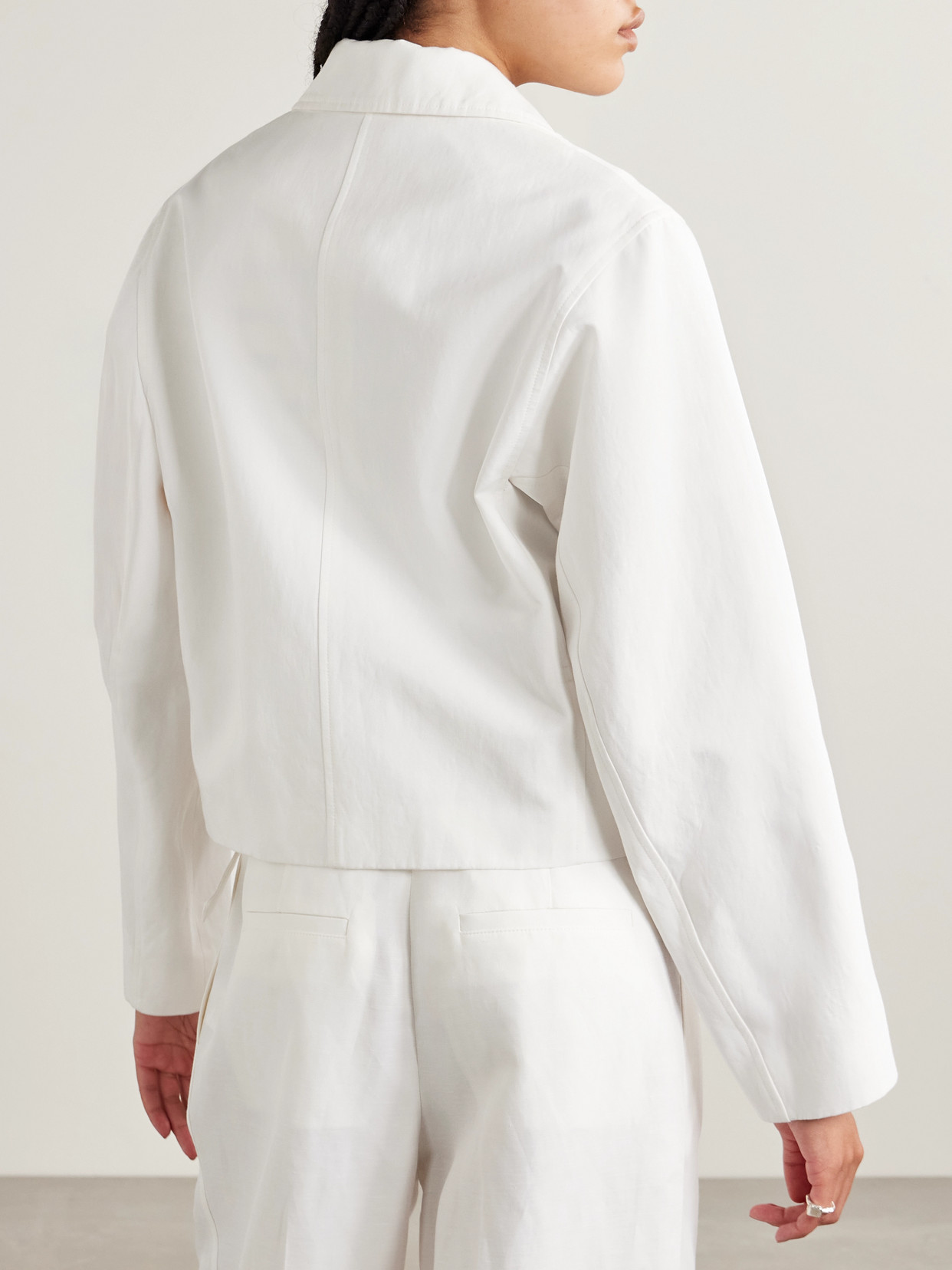 Proenza Schouler Thelma Cotton And Linen-blend Jacket In White