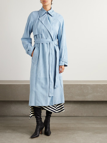 Proenza Schouler Ramona belted suede coat