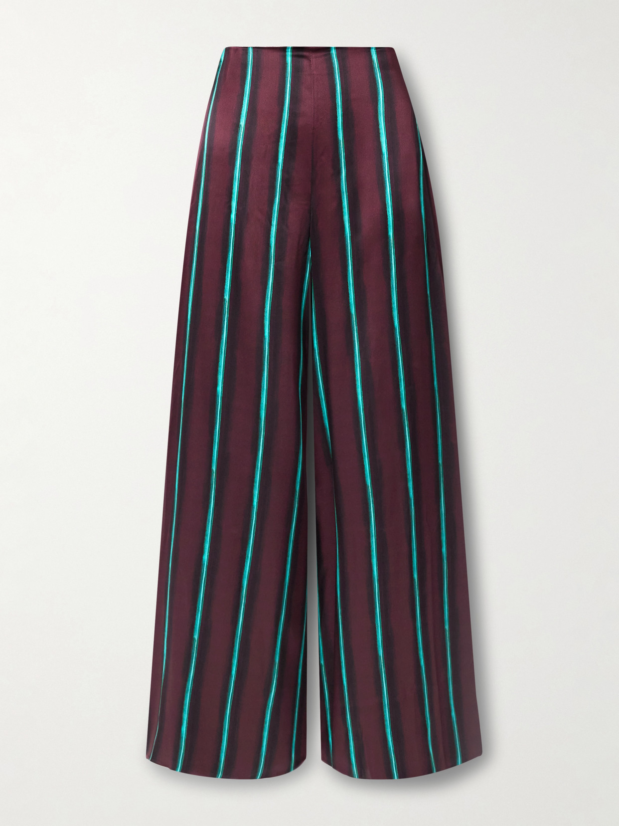 Roksanda Arneau Striped Silk-satin Wide-leg Pants In Multi