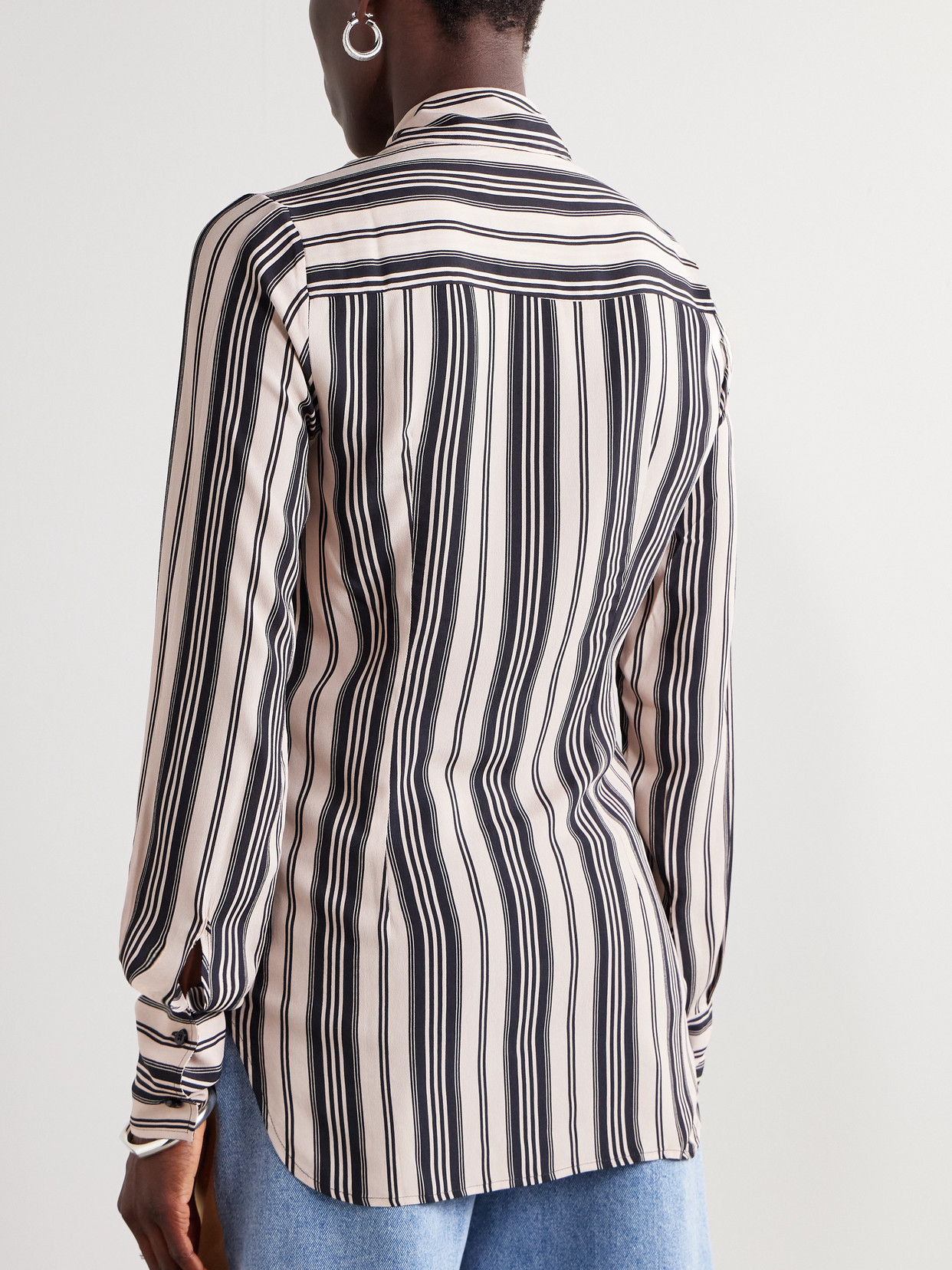 Rowan Striped Crepe Shirt