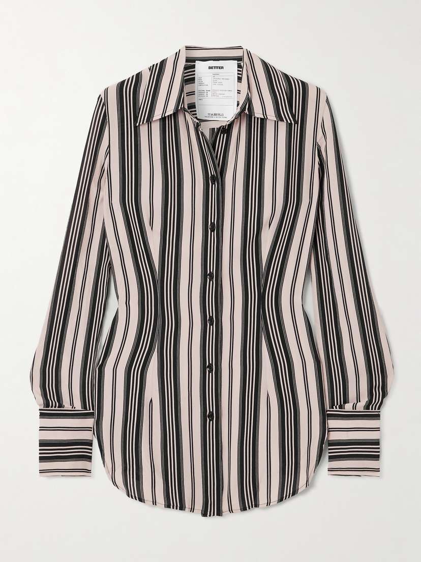 BETTTER Rowan Striped Crepe Shirt