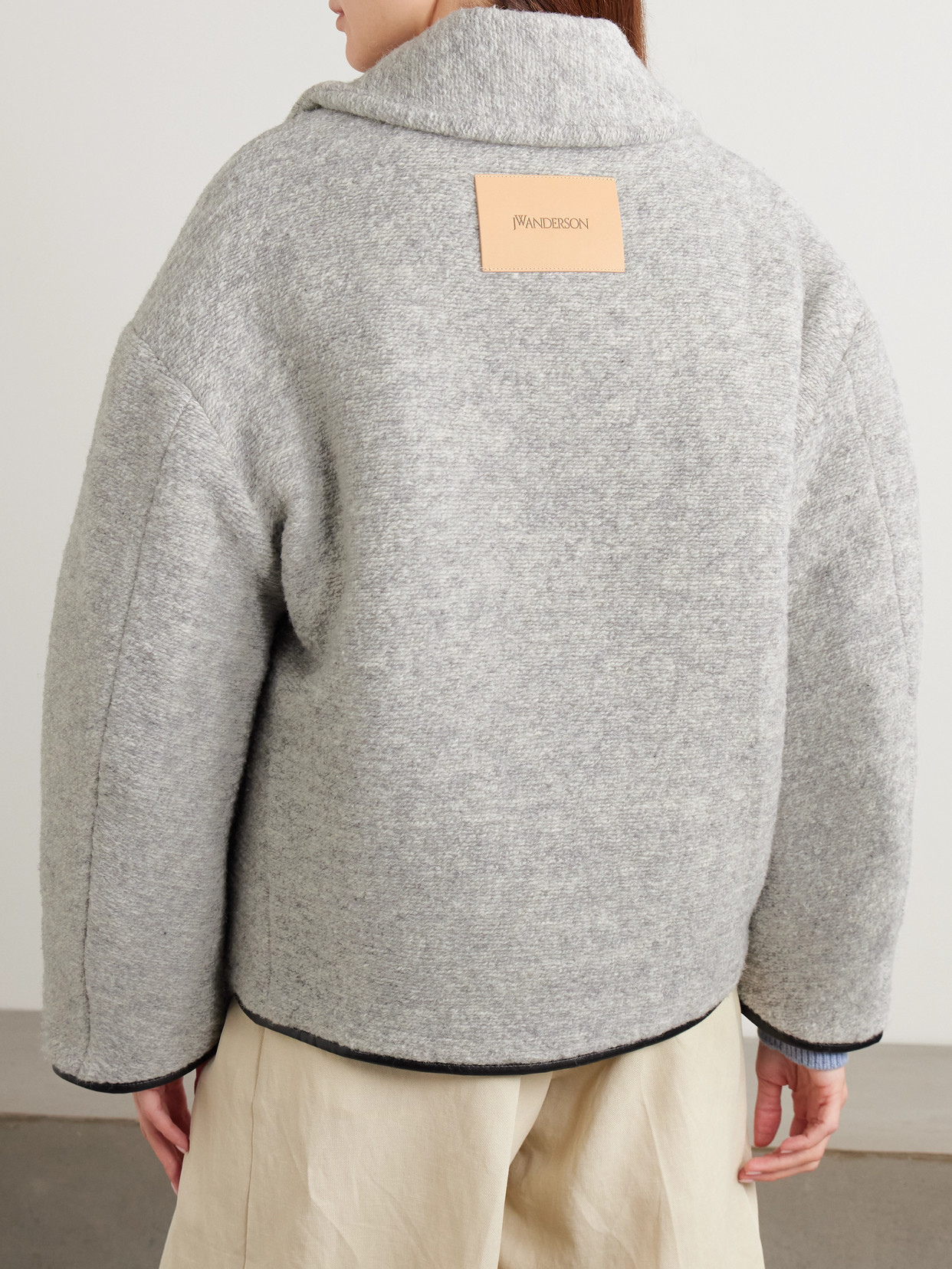 Jw Anderson Wool And Cotton-blend Jacket In Gray