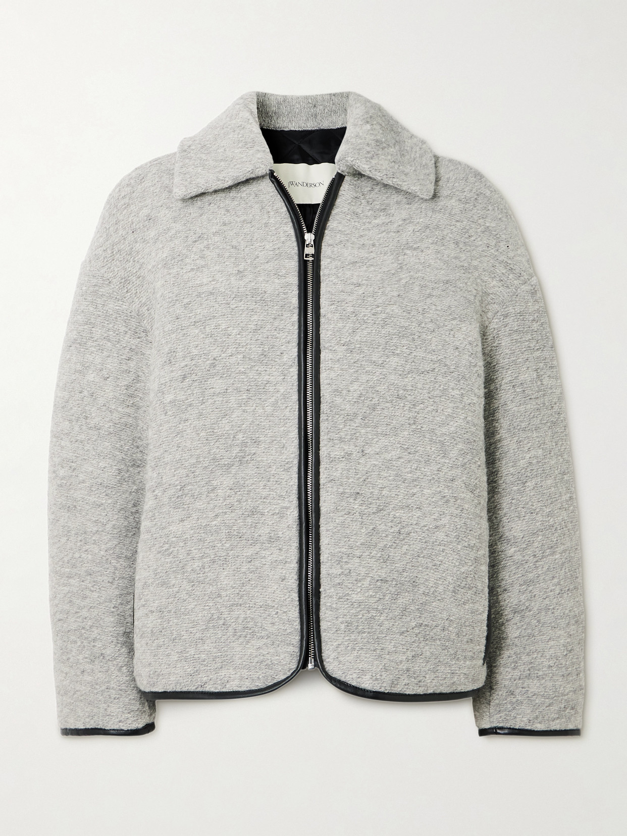Jw Anderson Wool And Cotton-blend Jacket In Gray