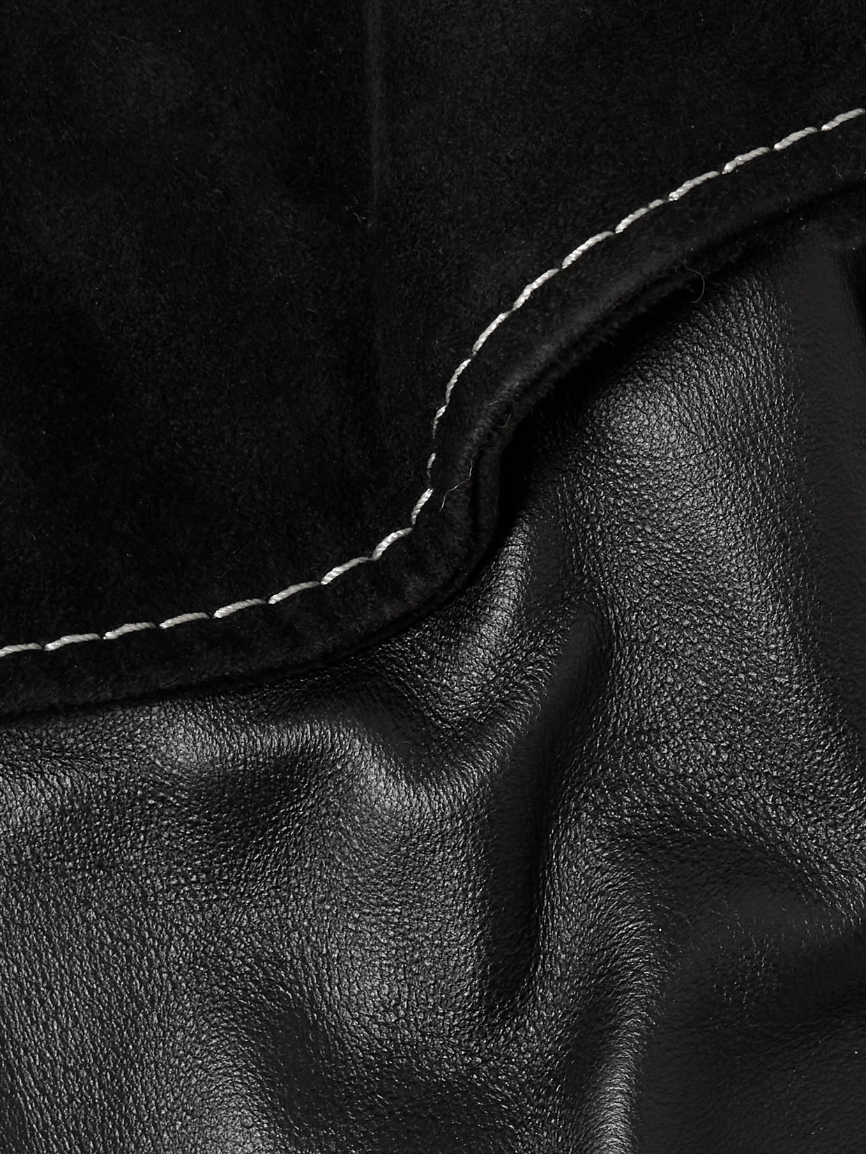 Jw Anderson Oversized-collar Leather Bomber Jacket In Black