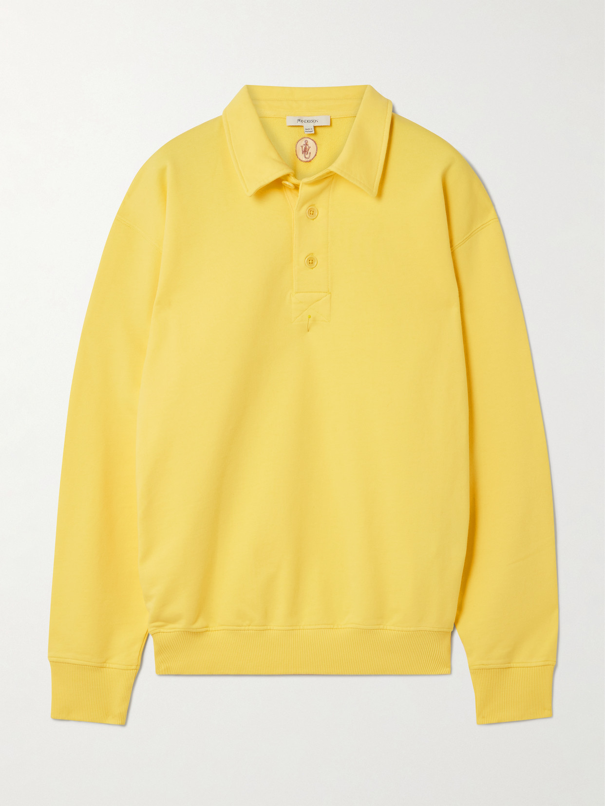 Jw Anderson Rugby Cotton-jersey Polo Shirt In Gold