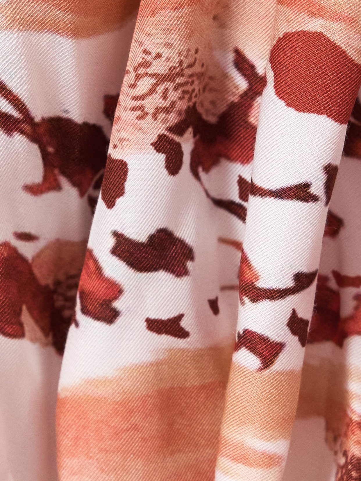Pleated Printed Twill Mini