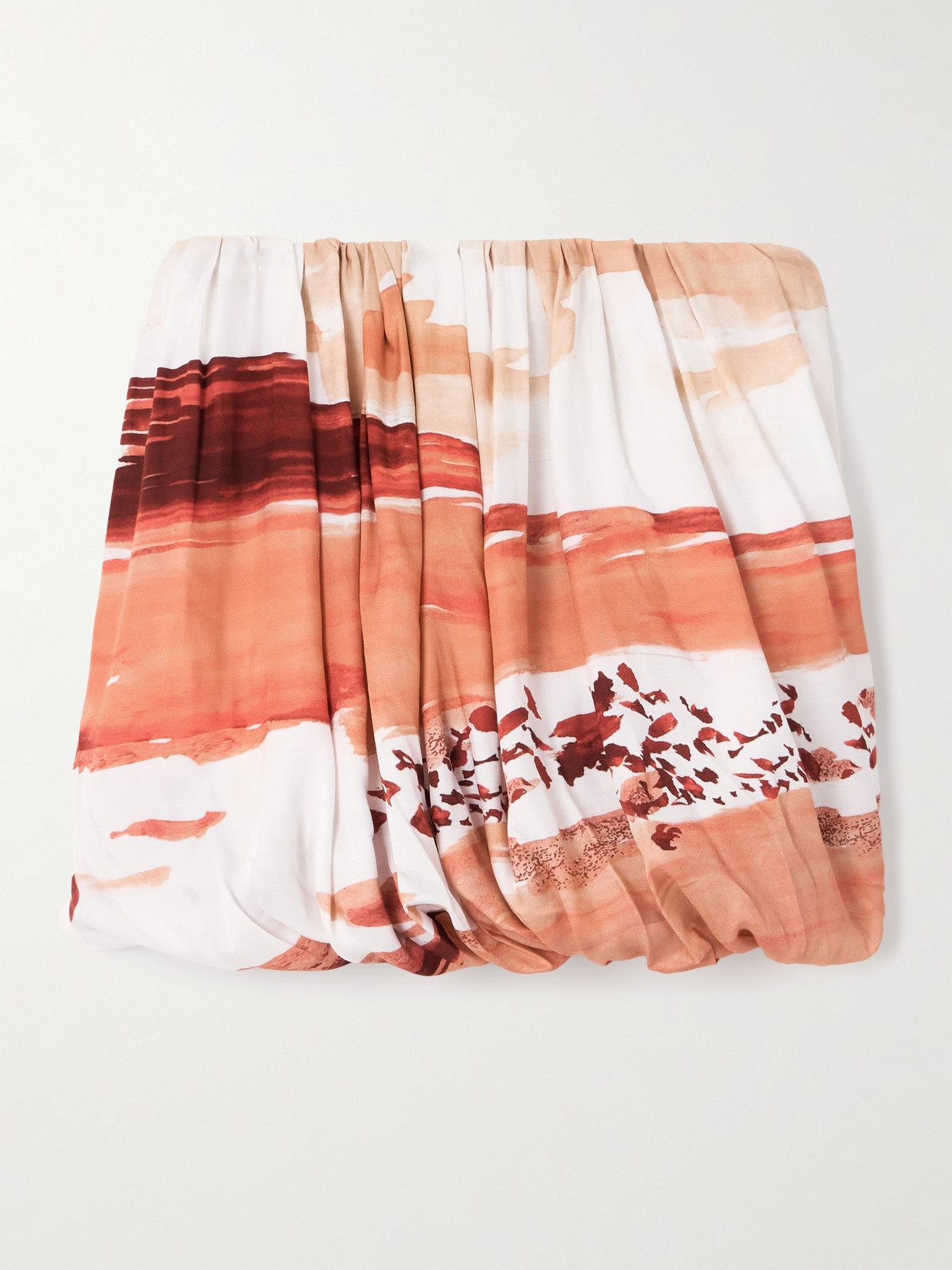 Jw Anderson Pleated Printed Twill Mini Skirt In Multi