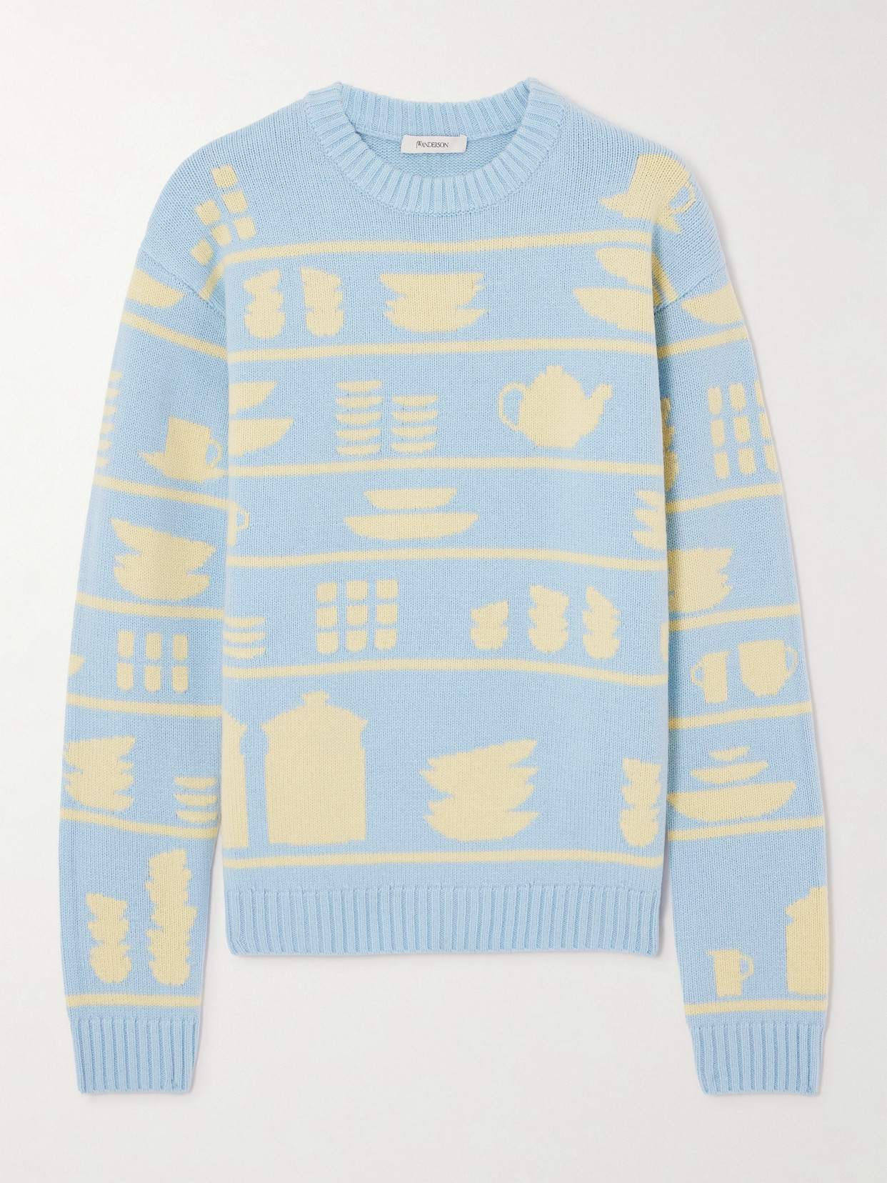 Crockery Intarsia-Knit Sweater