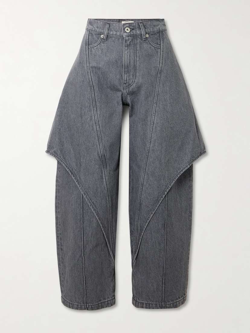 JW Anderson Paneled High-rise Barrel-leg Jeans