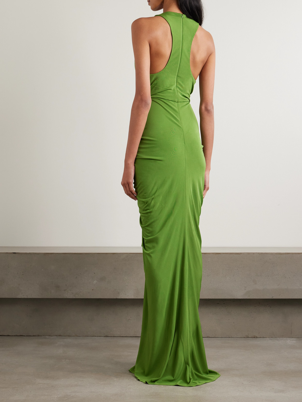 Christopher Esber Womens Cactus Vivenda Drape-front Jersey Maxi Dress In Green