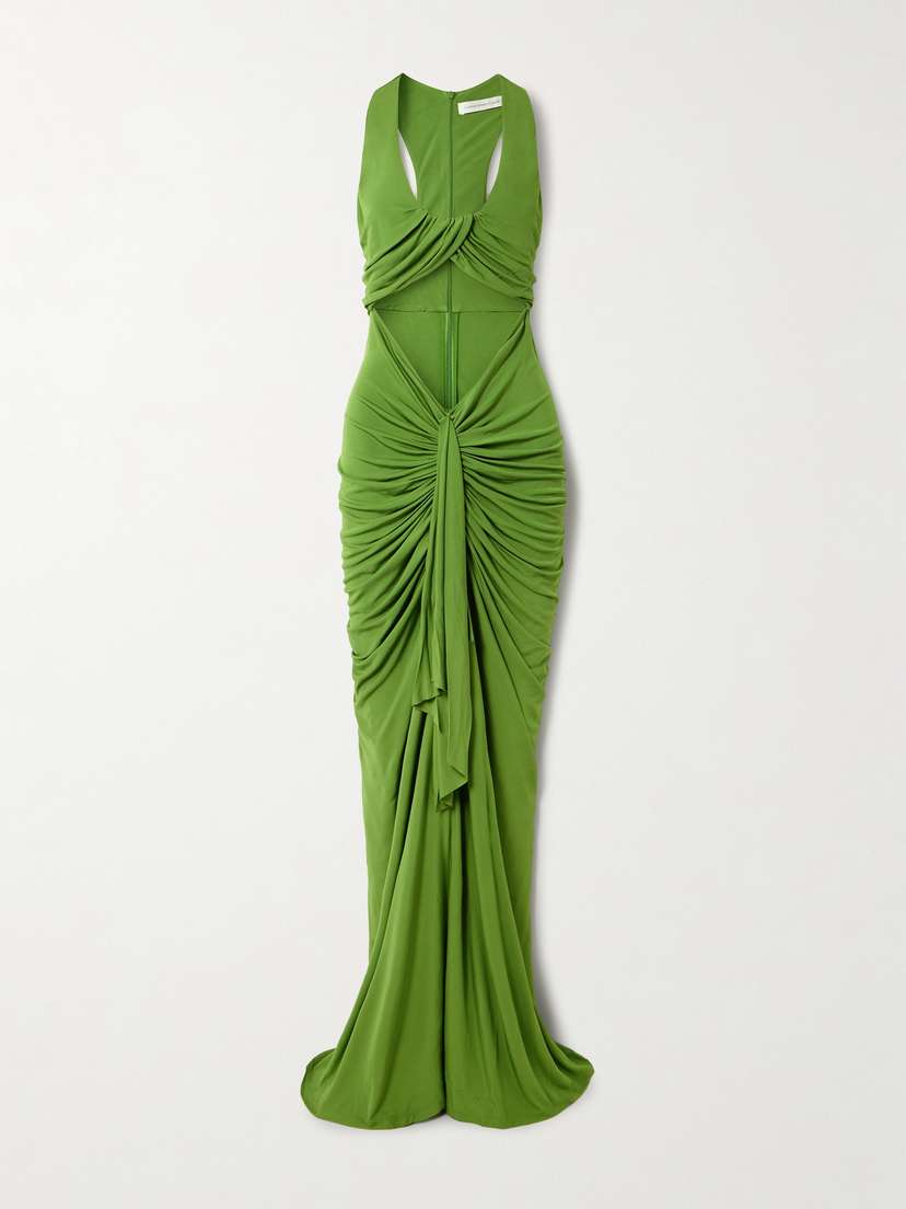 Christopher Esber Vivenda Cutout Draped Jersey Maxi Dress