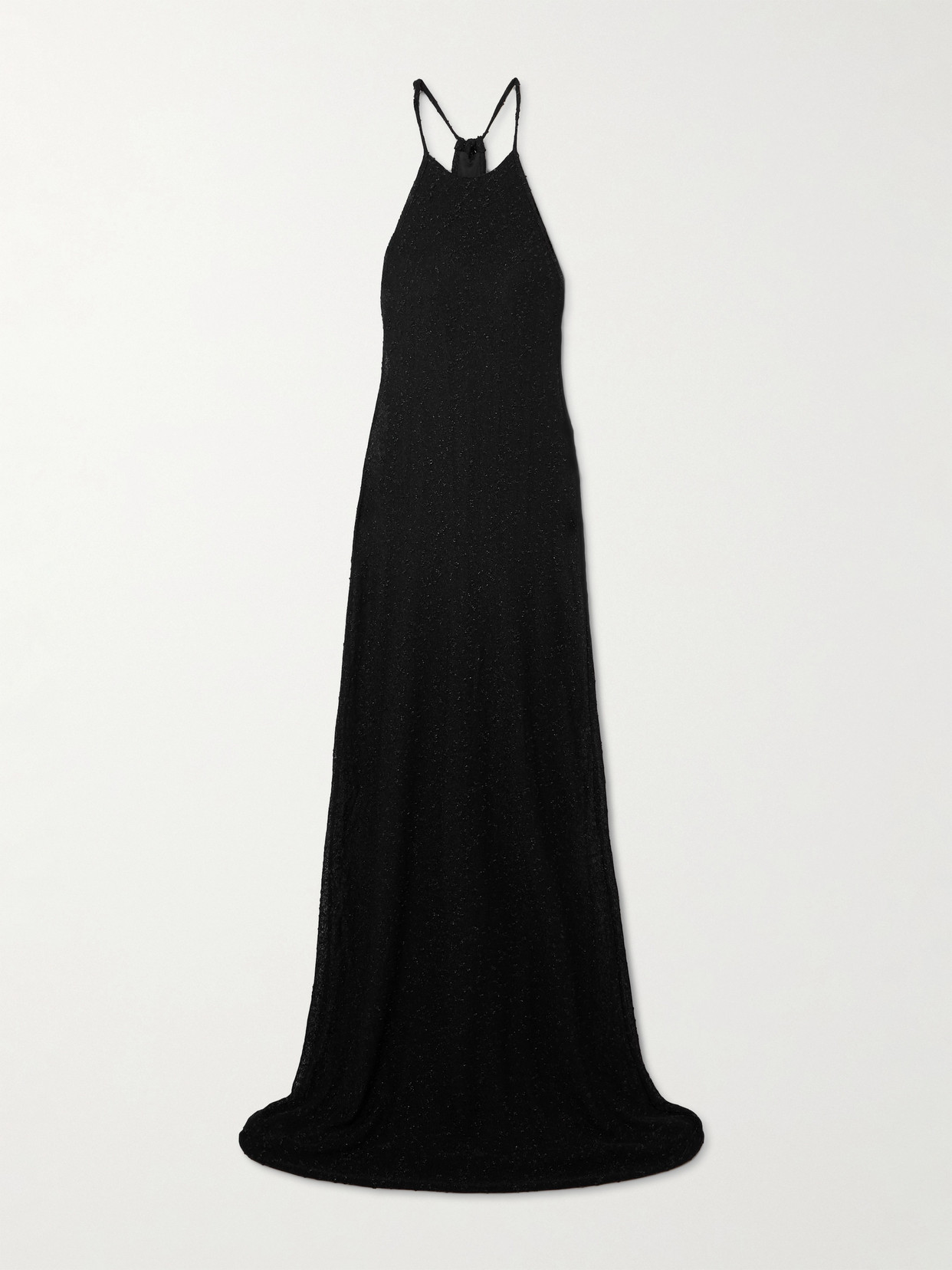 Christopher Esber Metallic Knitted Maxi Dress In Black
