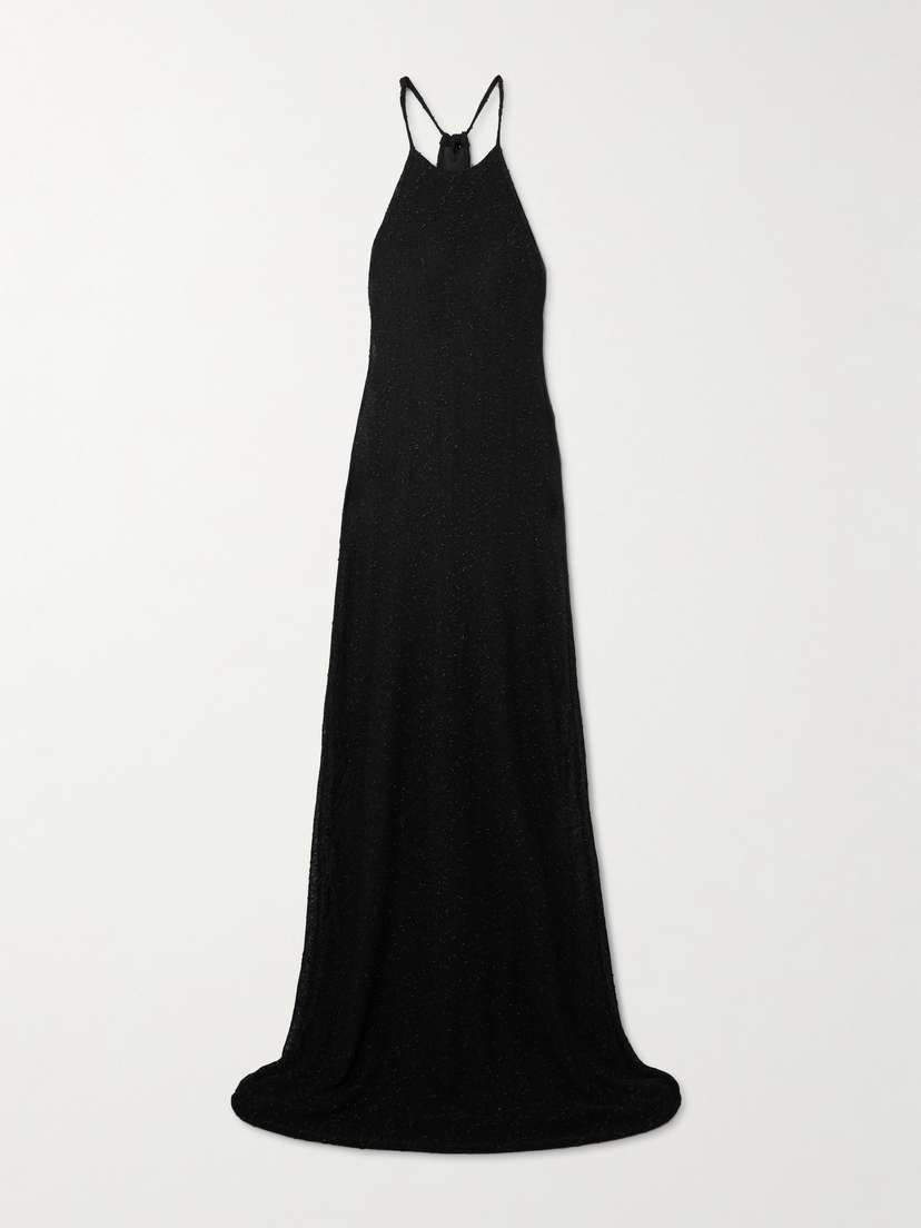 Christopher Esber Metallic Knitted Maxi Dress