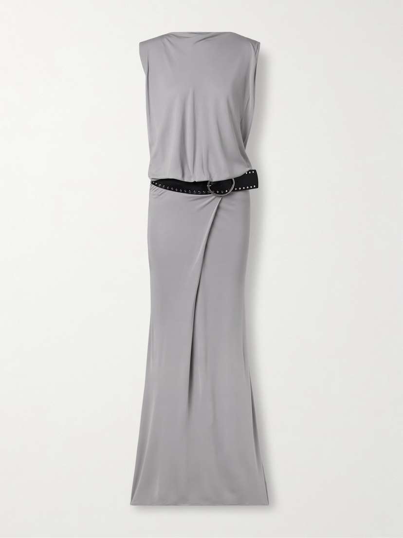 Christopher Esber Belted Draped Jersey Maxi Dress